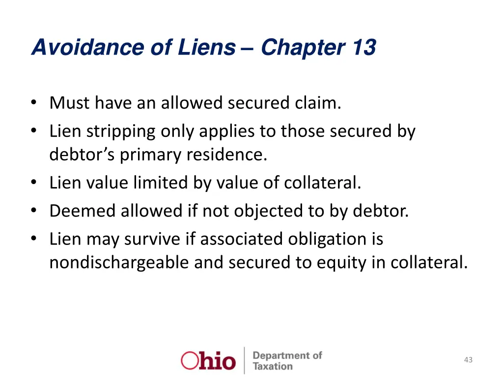 avoidance of liens chapter 13