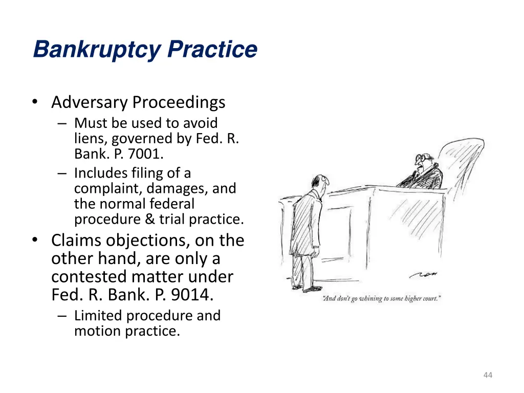 bankruptcy practice