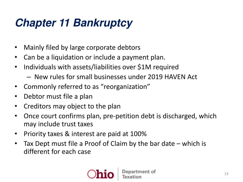 chapter 11 bankruptcy
