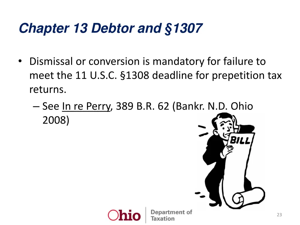 chapter 13 debtor and 1307
