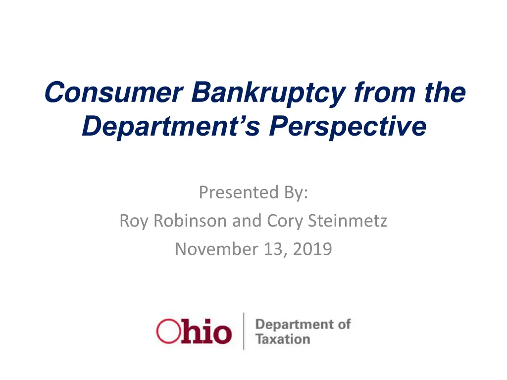 consumer bankruptcy from the department