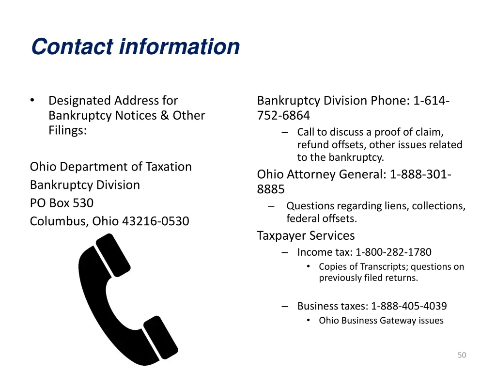 contact information