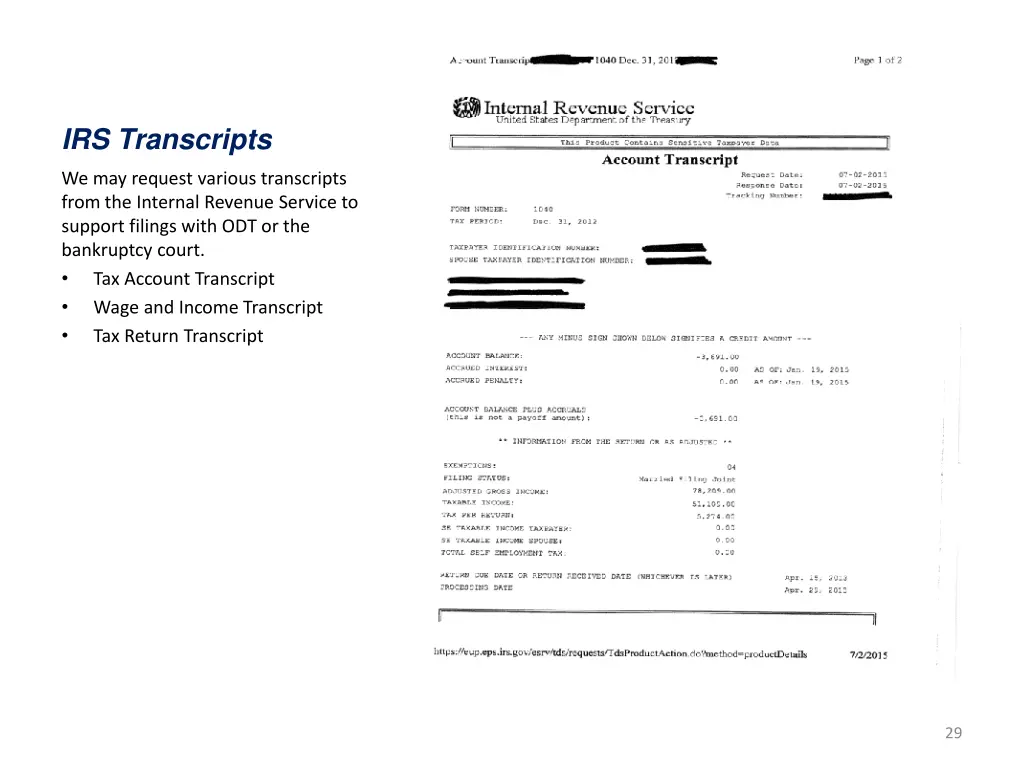 irs transcripts 1