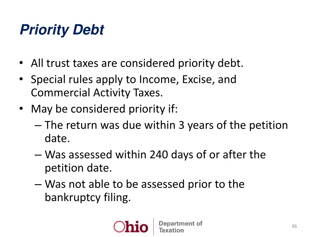priority debt