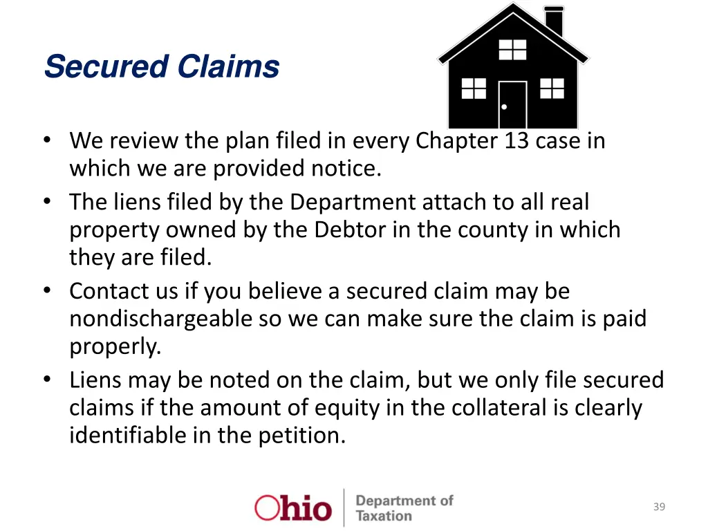 secured claims