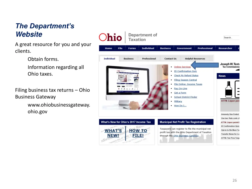 the department s website