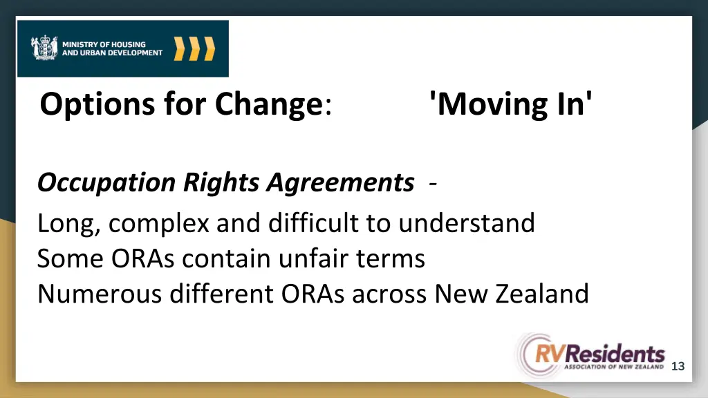 options for change moving in 1