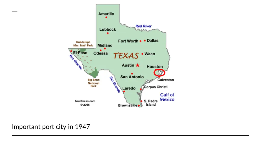 important port city in 1947