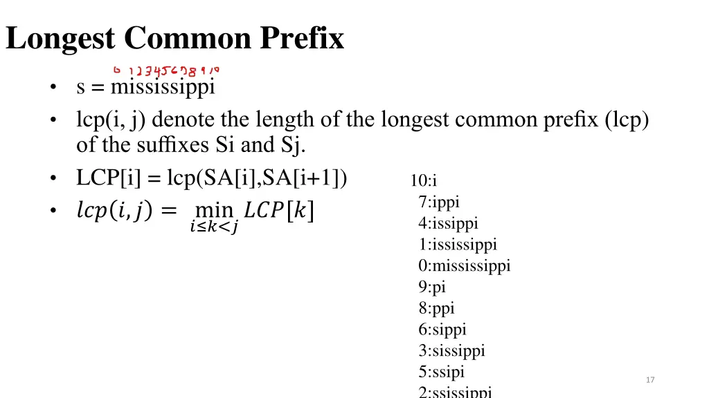 longest common prefix