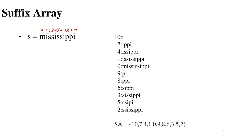 suffix array