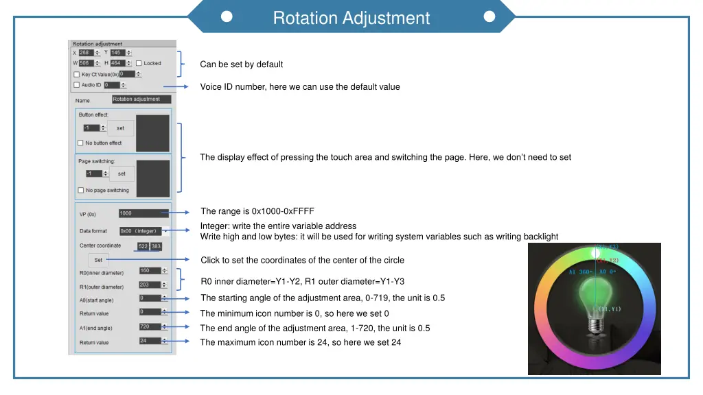 rotation adjustment