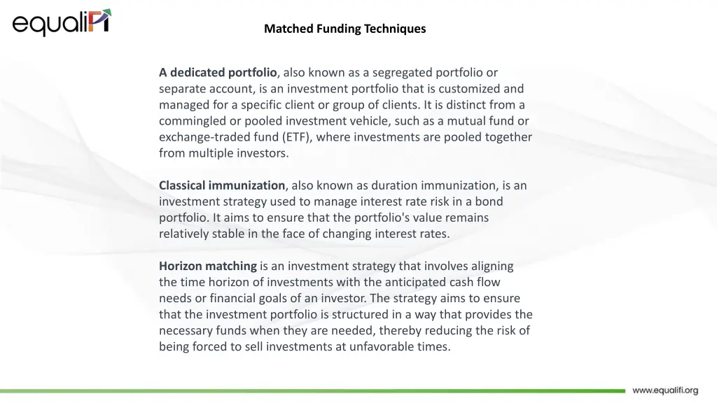 matched funding techniques