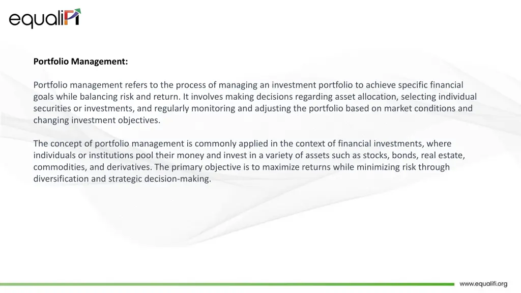 portfolio management
