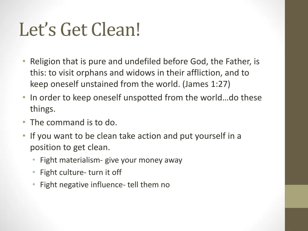 let s get clean
