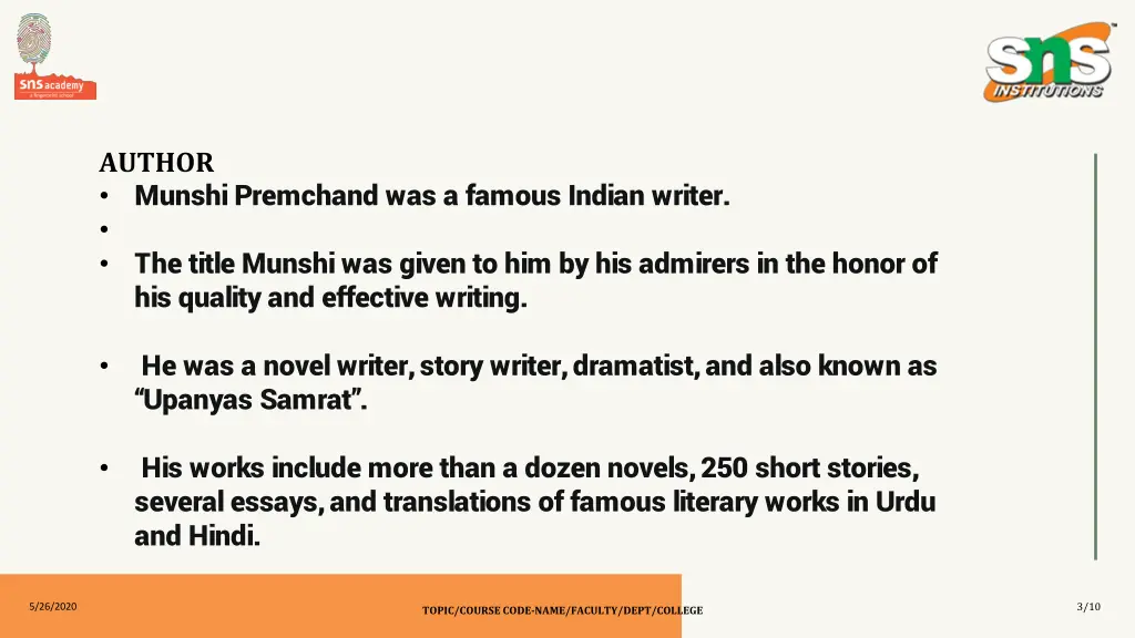 author munshi premchand was a famous indian