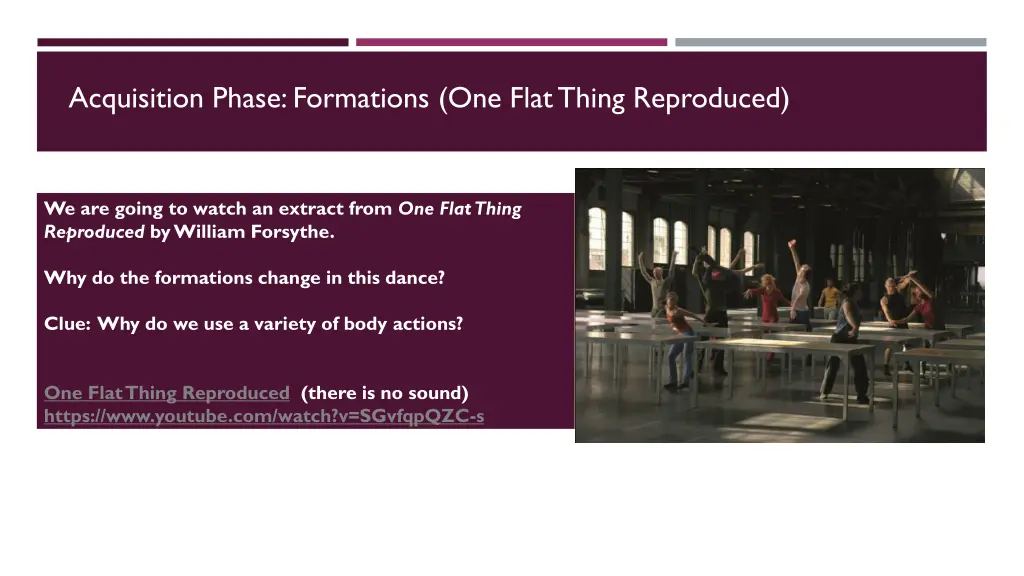 acquisition phase formations one flat thing