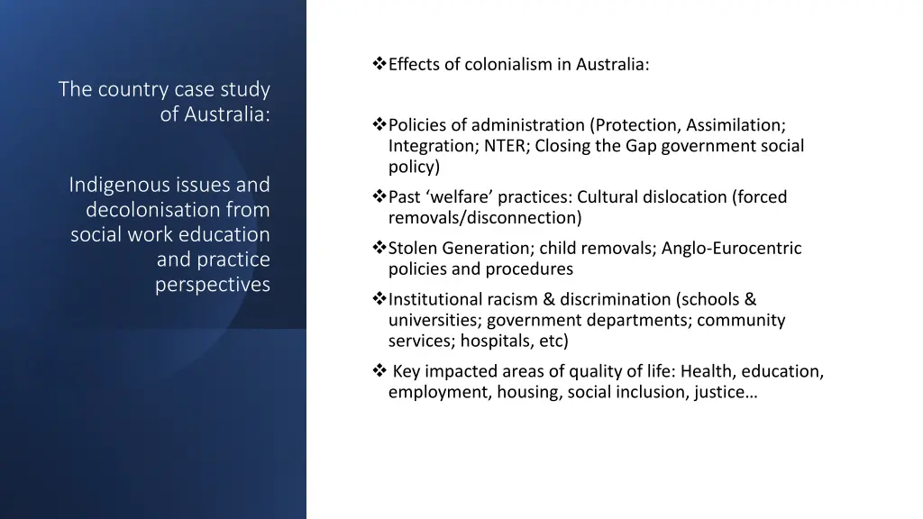 effects of colonialism in australia