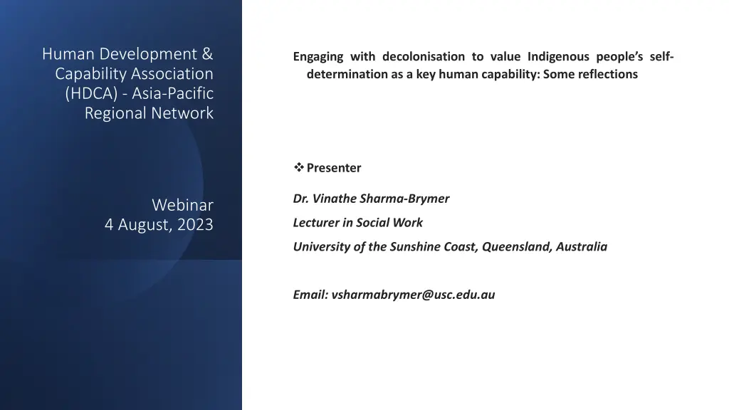 human development capability association hdca