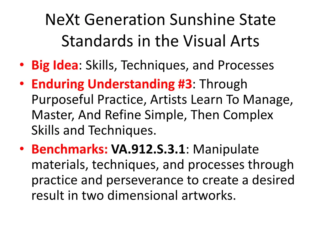 next generation sunshine state standards
