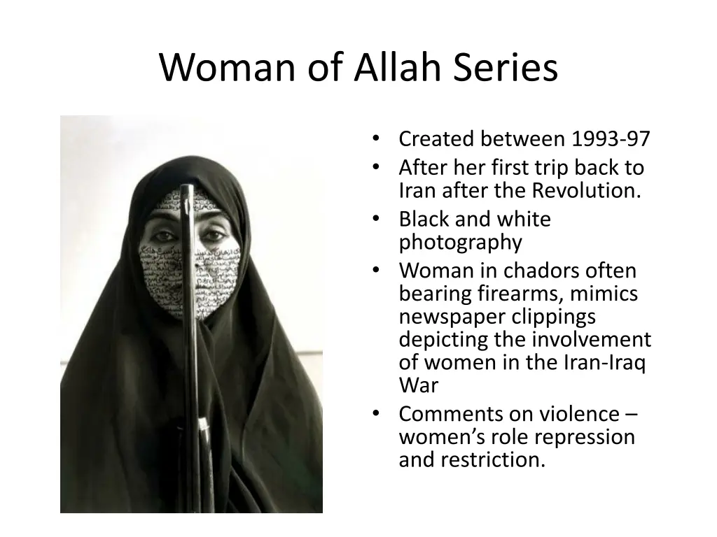 woman of allah series