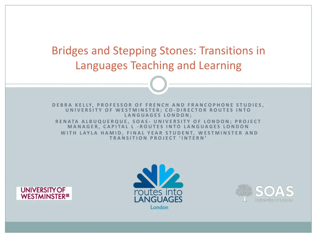 bridges and stepping stones transitions