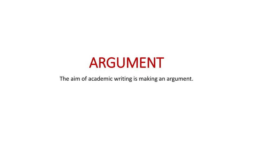argument argument