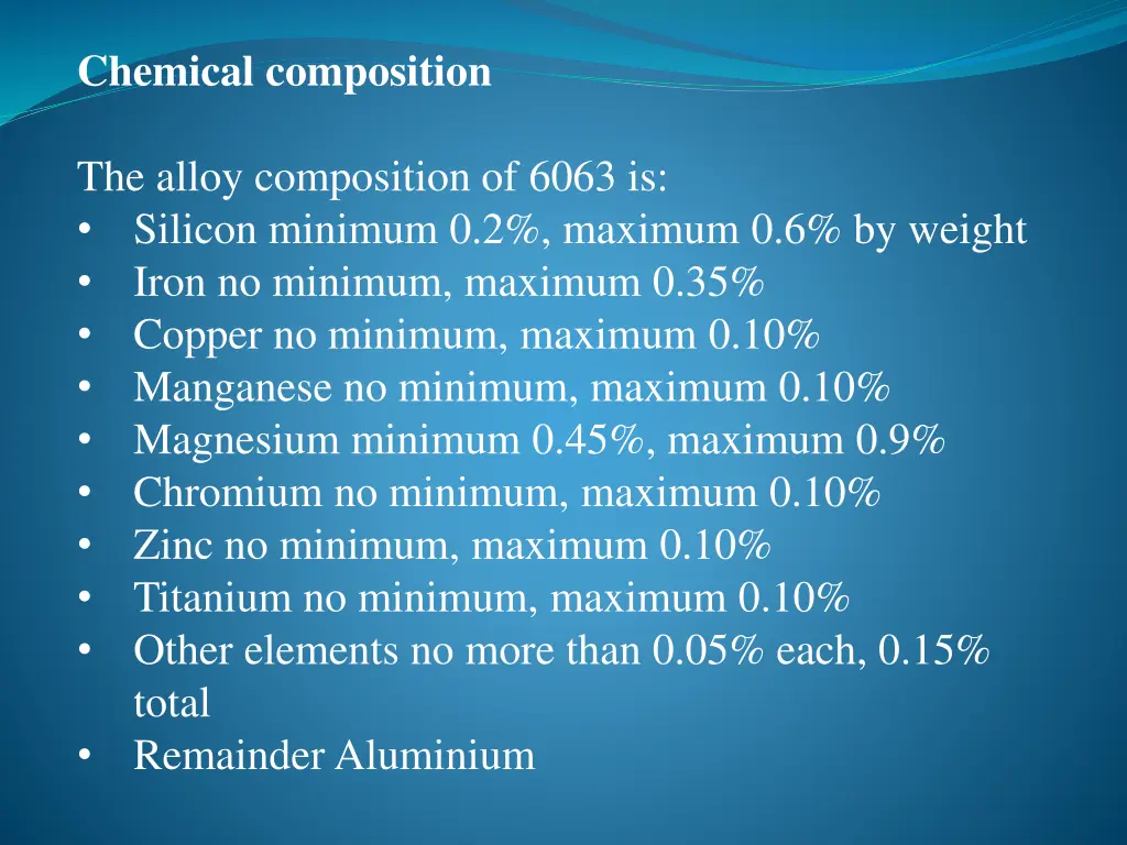 chemical composition