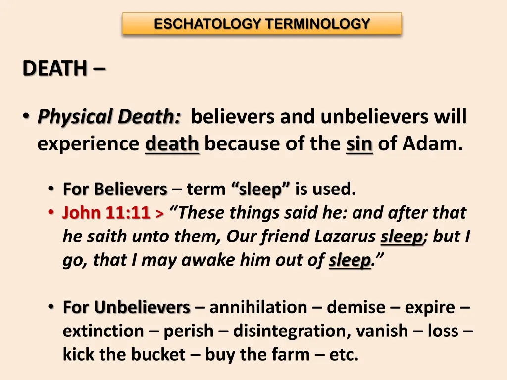 eschatology terminology 3