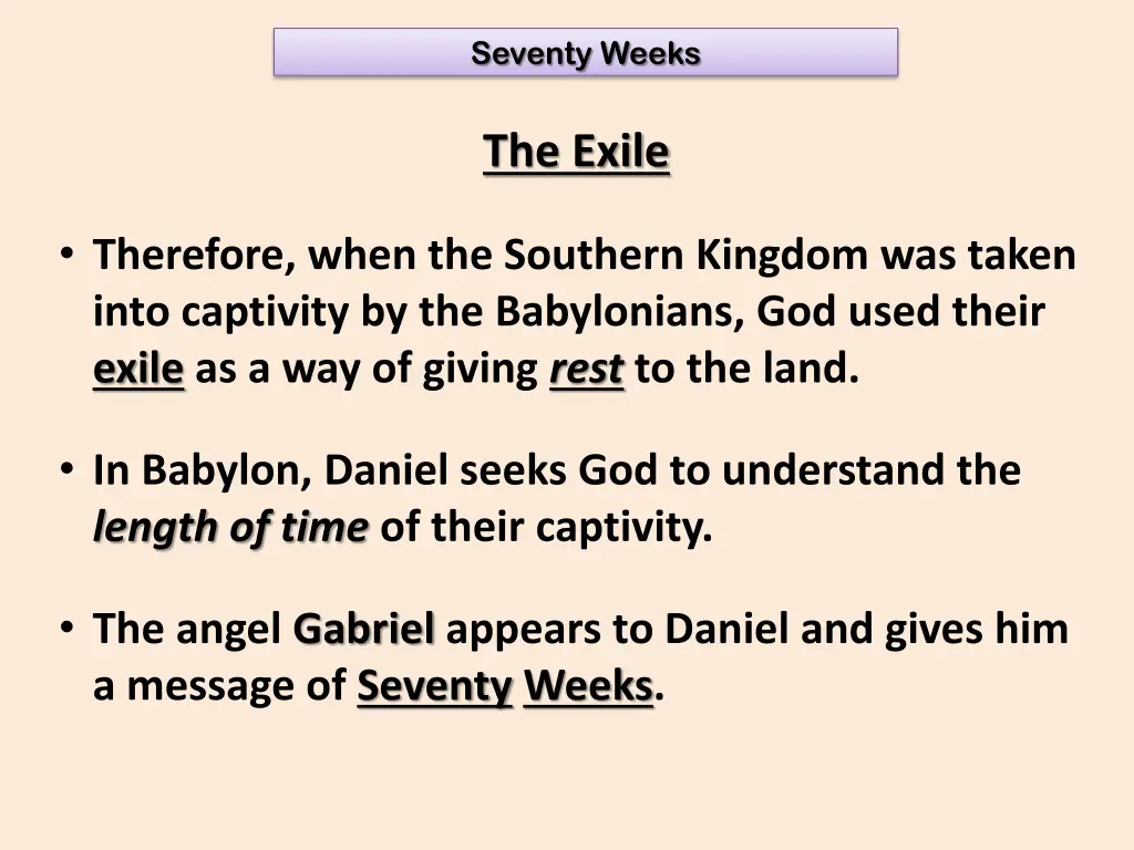 seventy weeks 3