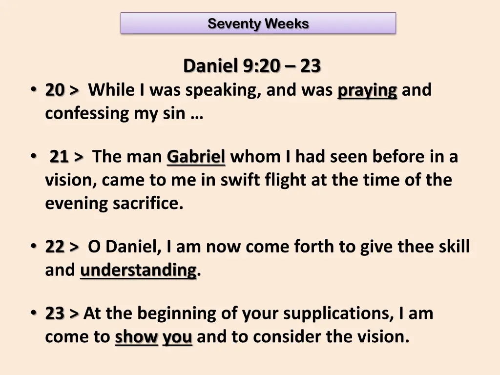 seventy weeks 5