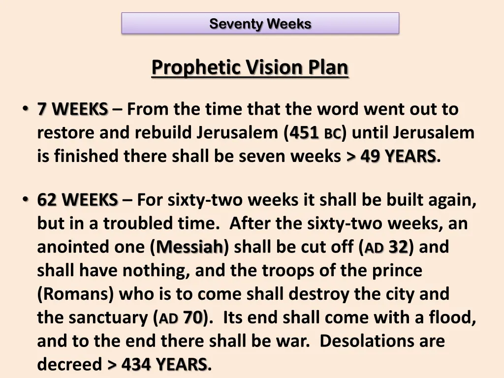seventy weeks 8
