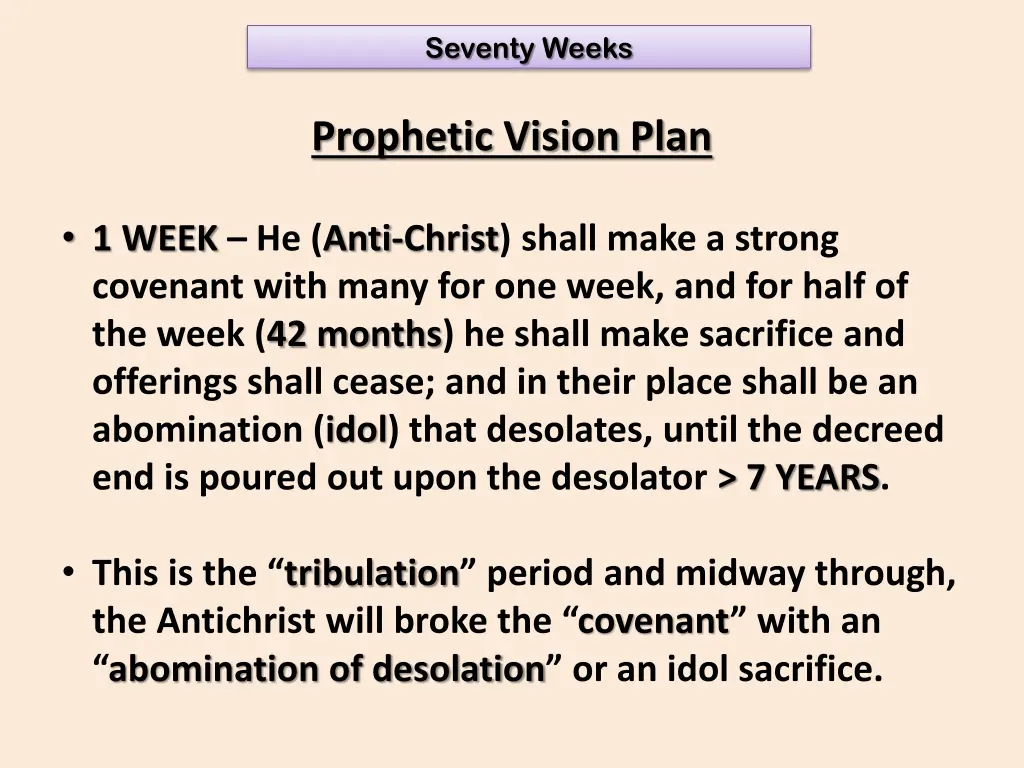 seventy weeks 9