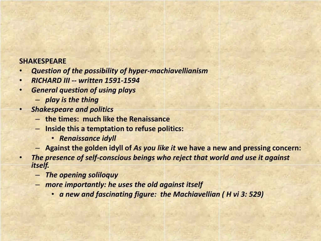 shakespeare question of the possibility of hyper