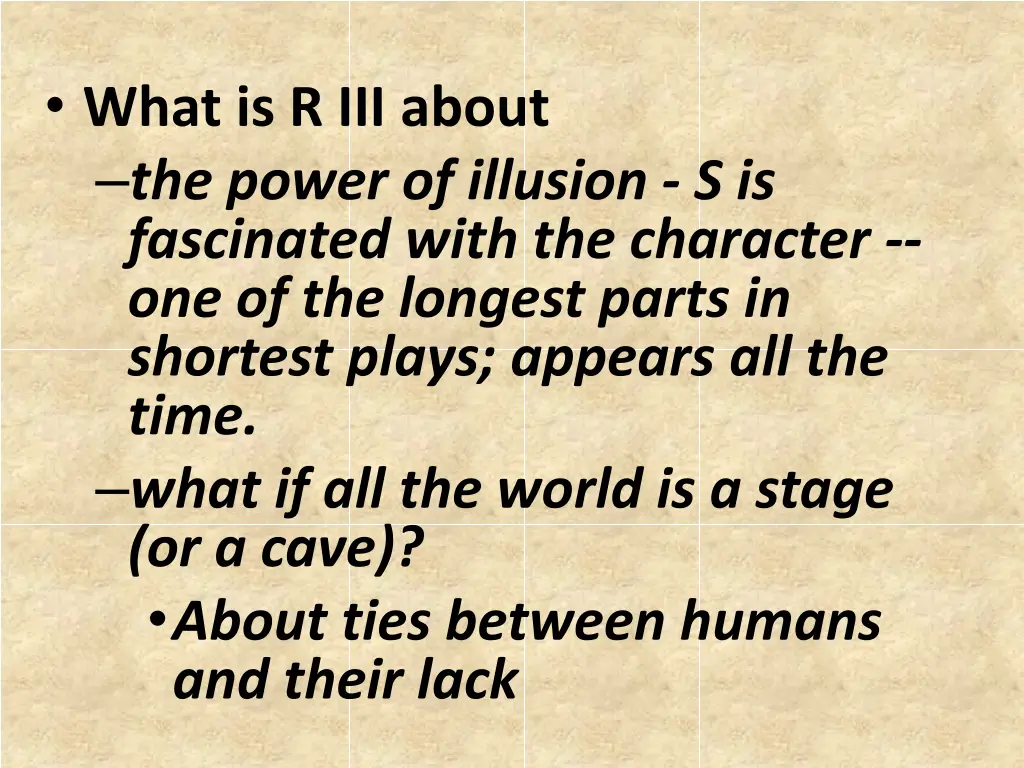 what is r iii about the power of illusion