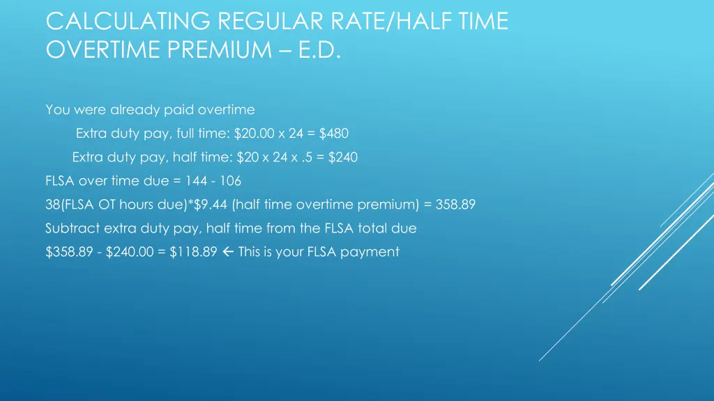 calculating regular rate half time overtime 2