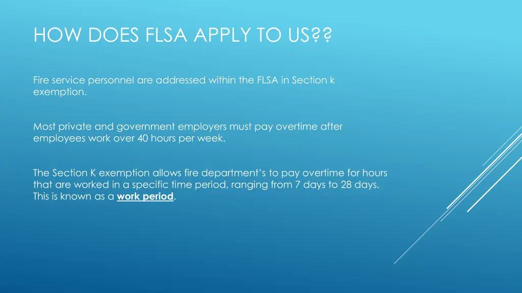 how does flsa apply to us