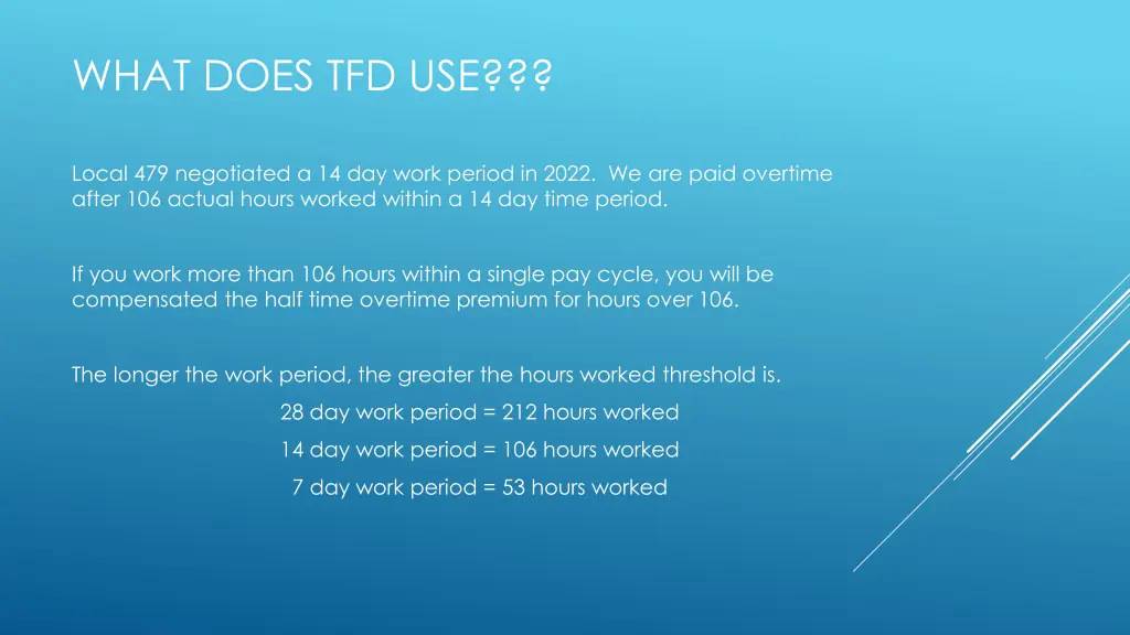 what does tfd use
