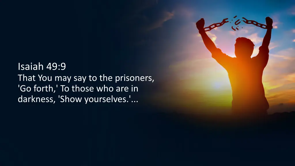 isaiah 49 9 that you may say to the prisoners