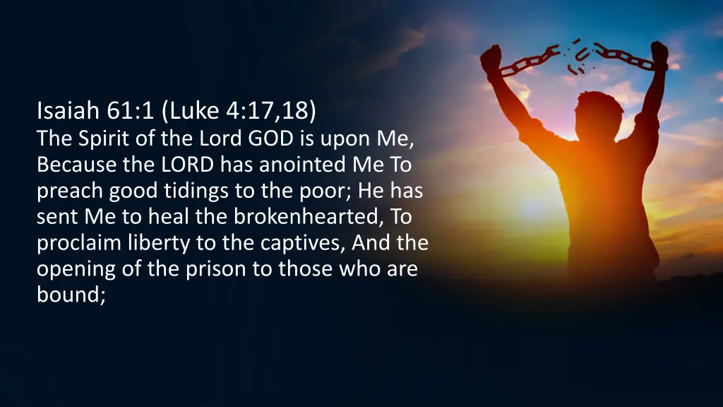 isaiah 61 1 luke 4 17 18 the spirit of the lord