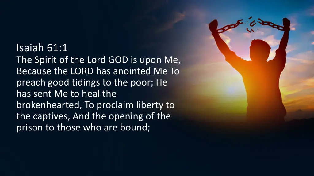 isaiah 61 1 the spirit of the lord god is upon