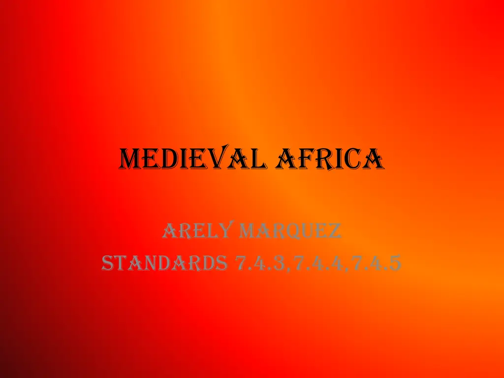 medieval africa