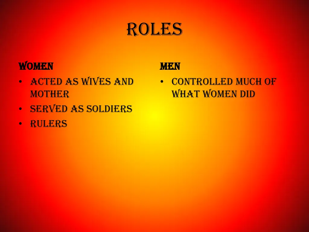 roles