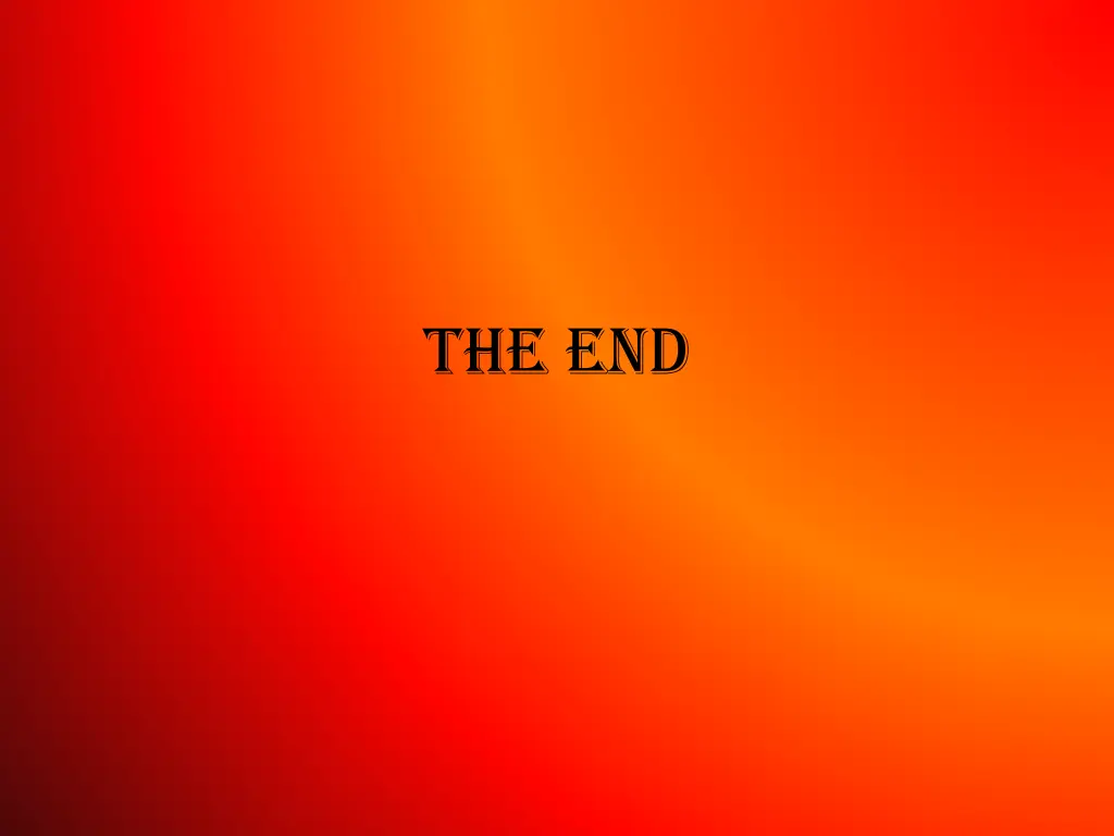 the end