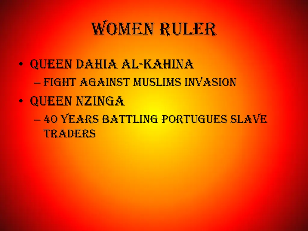 women ruler