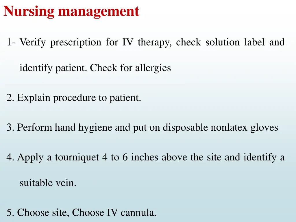 nursing management