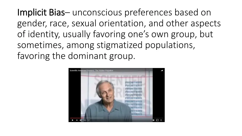 implicit bias implicit bias unconscious