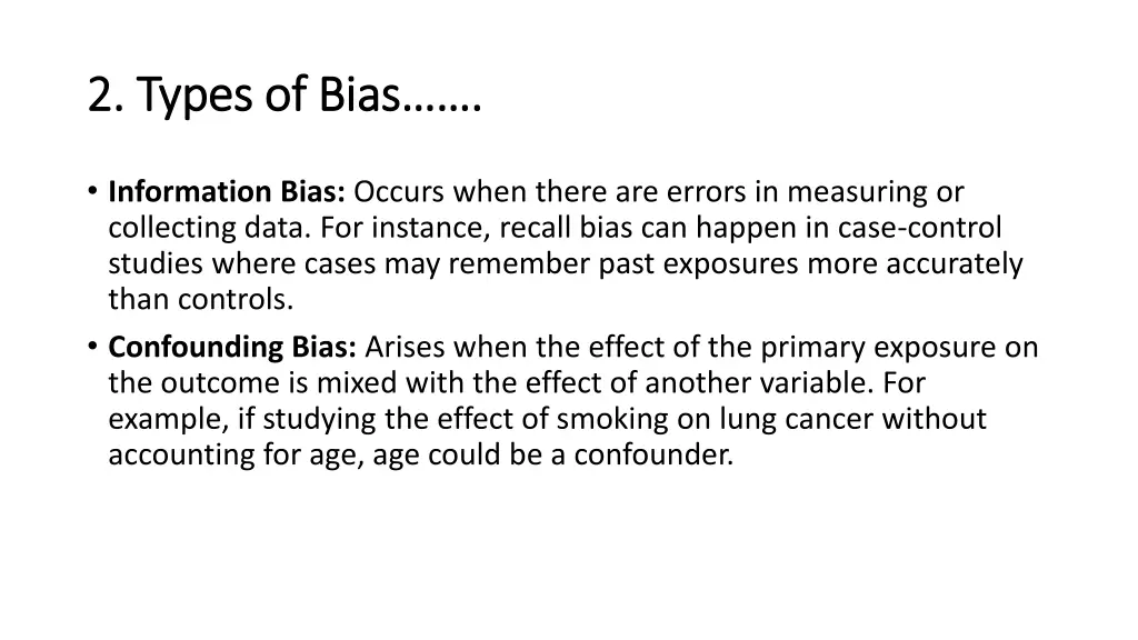 2 types of bias 2 types of bias 1