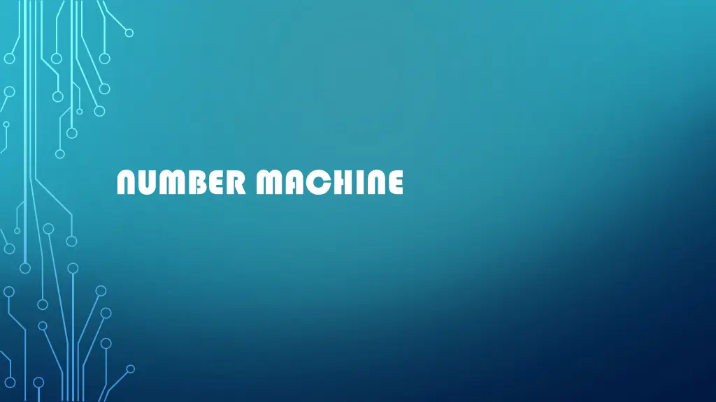 number machine