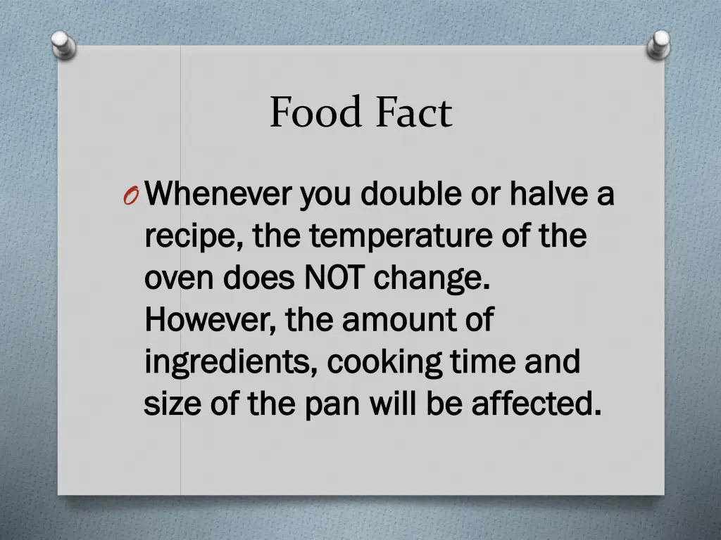 food fact