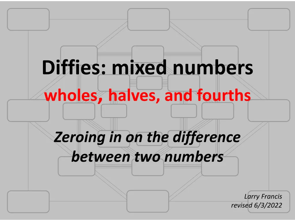 diffies mixed numbers wholes halves and fourths